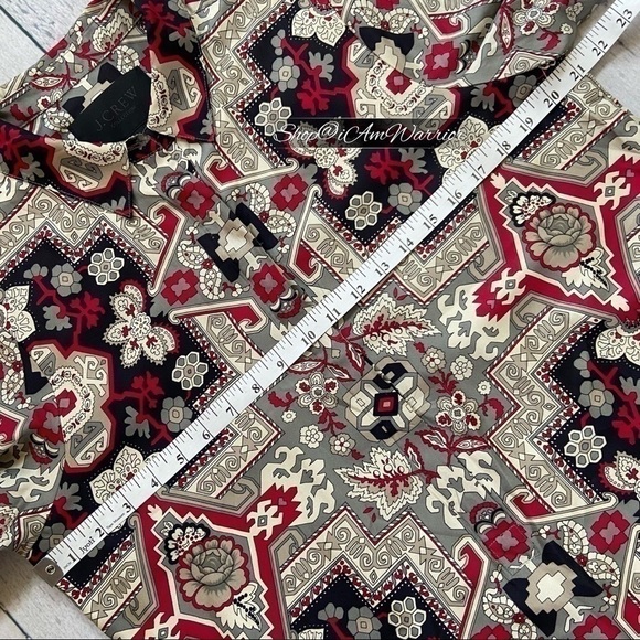J.Crew Collection Italian silk floral tapestry shirt dress *shop@iamwarrior - Picture 6 of 9